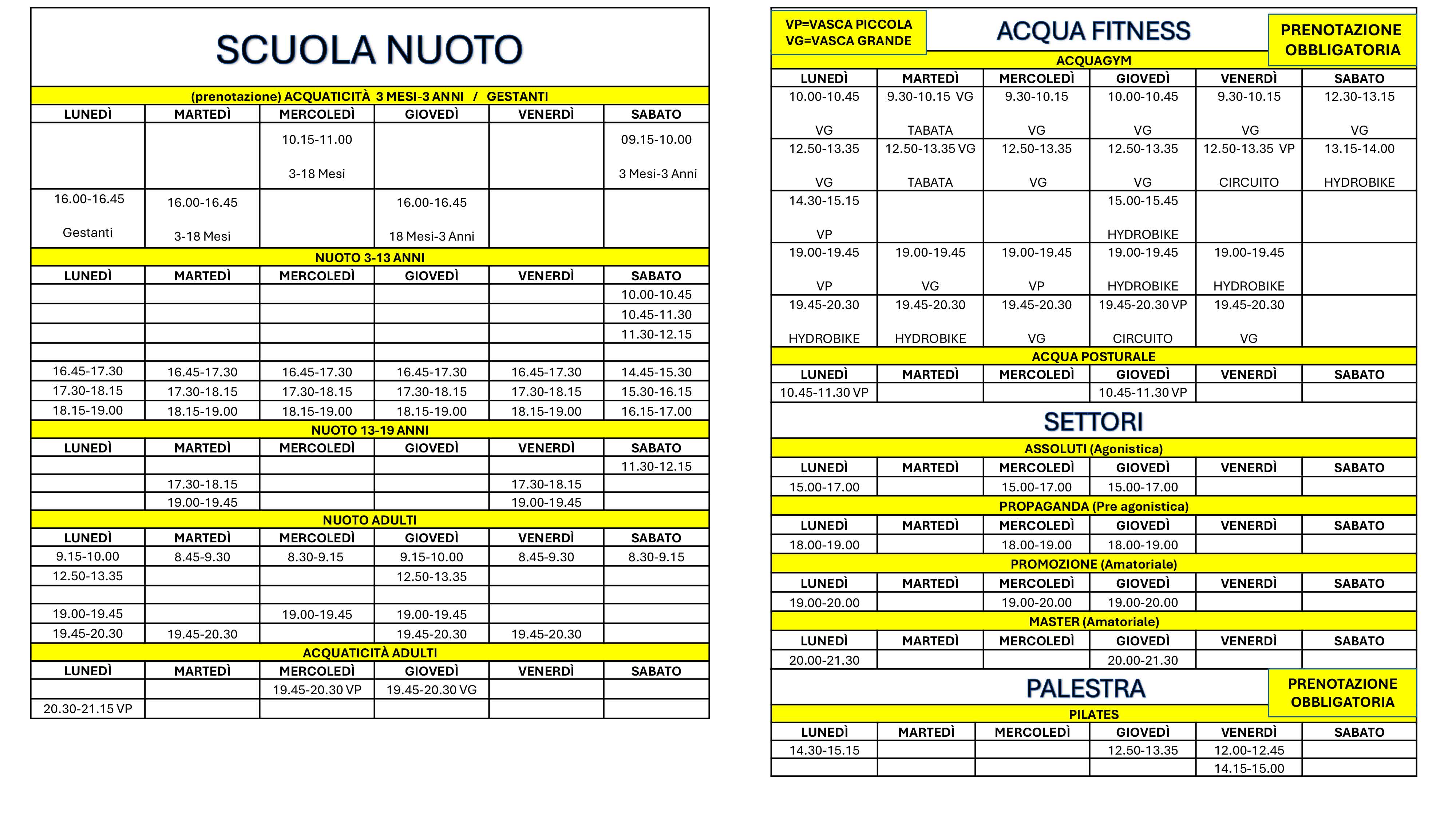 orario corsi 2026-2027